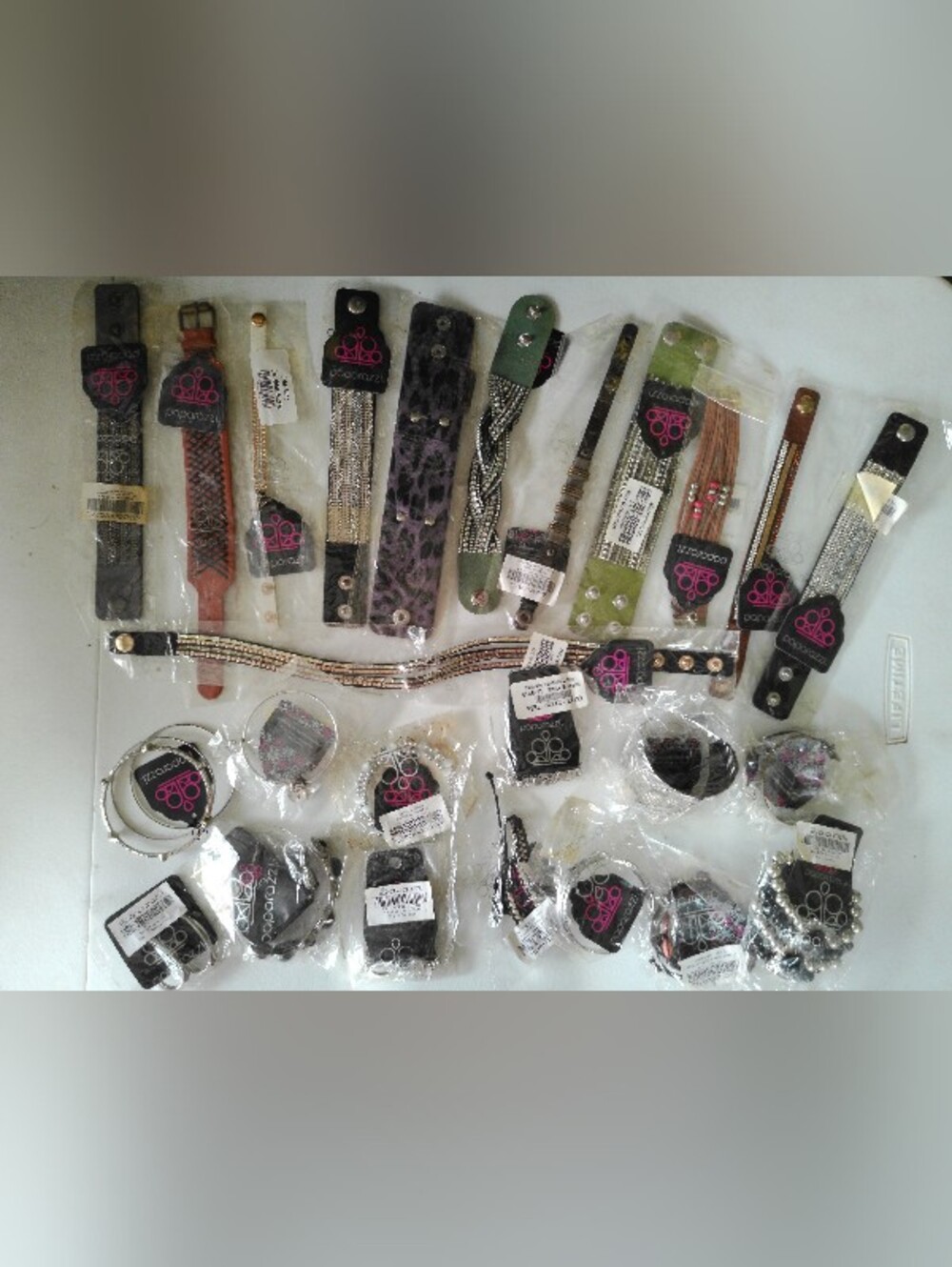 Paparazzi Mixed Color Rhinestone and Leather-Look Bracelet Bundle